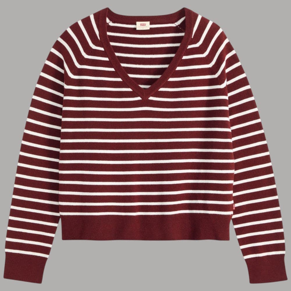Pullover Levi's 0046F0011 scollo a V con motivo a righe - 4