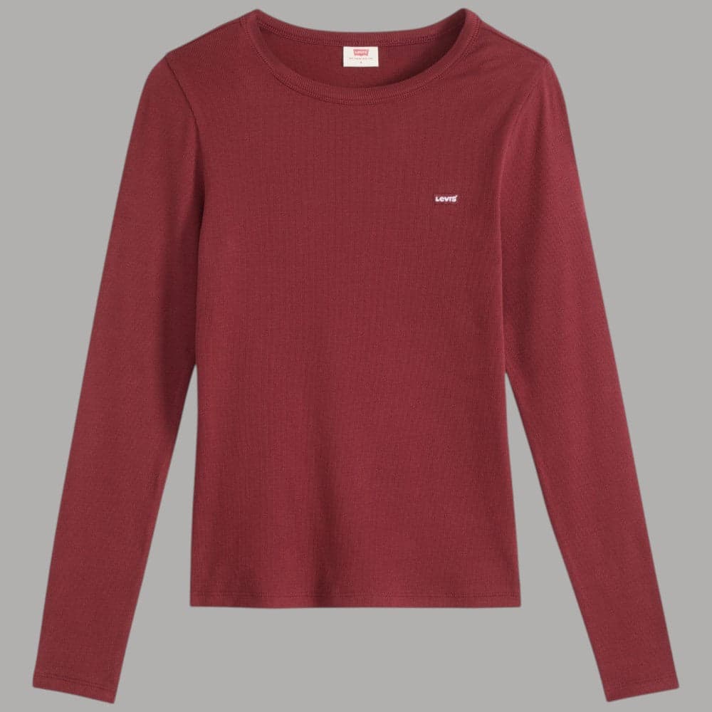 T-shirt maniche lunghe Levi's Hayes con motivo a coste e logo sul petto - 4