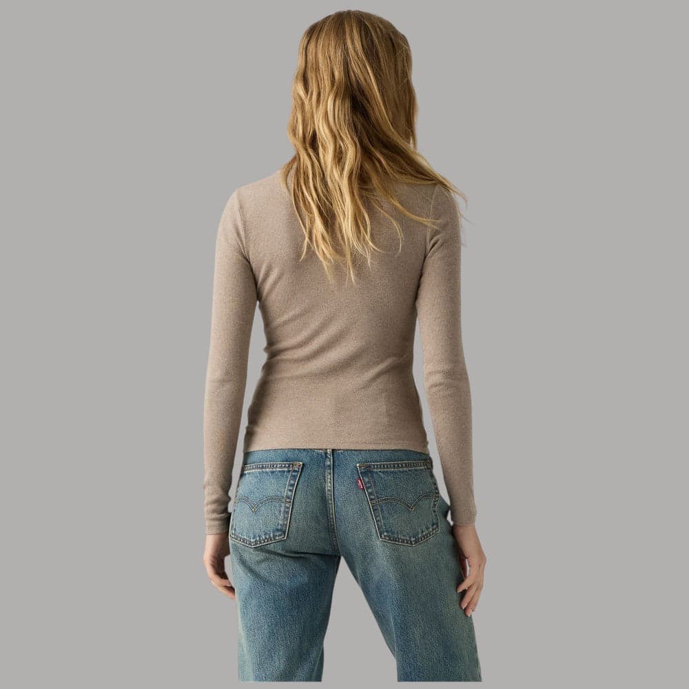 T-shirt maniche lunghe Levi's Hayes con motivo a coste e logo sul petto - 7