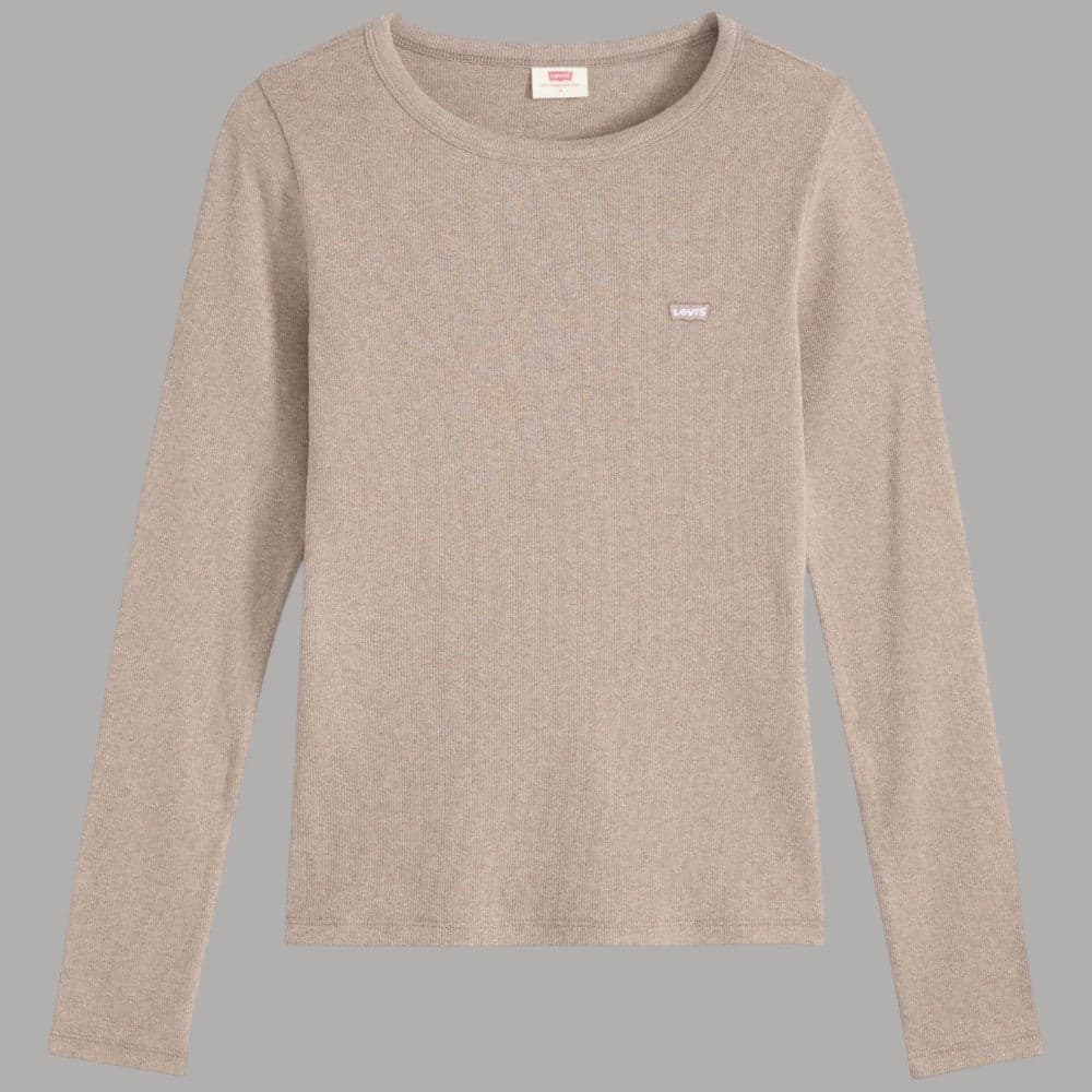 T-shirt maniche lunghe Levi's Hayes con motivo a coste e logo sul petto - 9