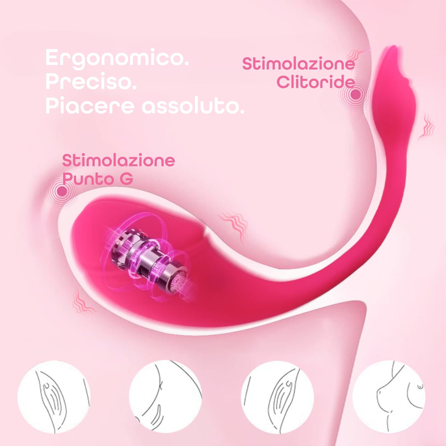 Ovetto Vibrante Donna Con Telecomando A Distanza App Sex Toys Giochi Per Coppie† - 2