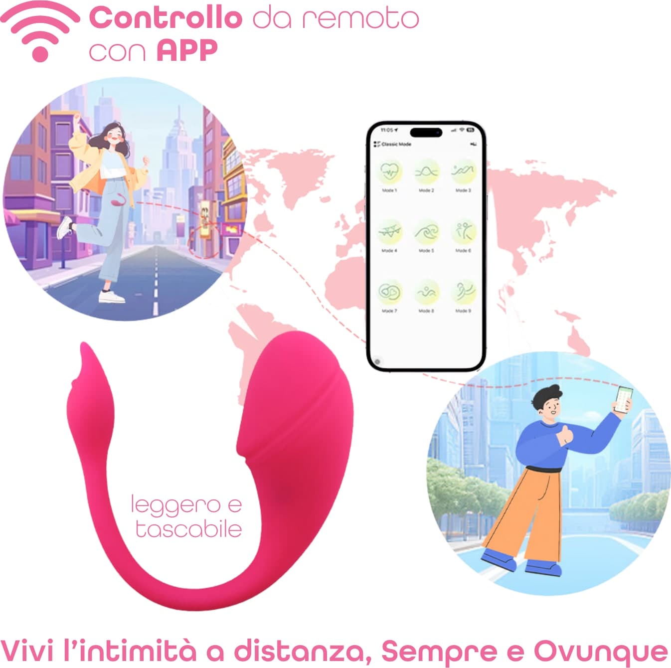Ovetto Vibrante Donna Con Telecomando A Distanza App Sex Toys Giochi Per Coppie† - 4