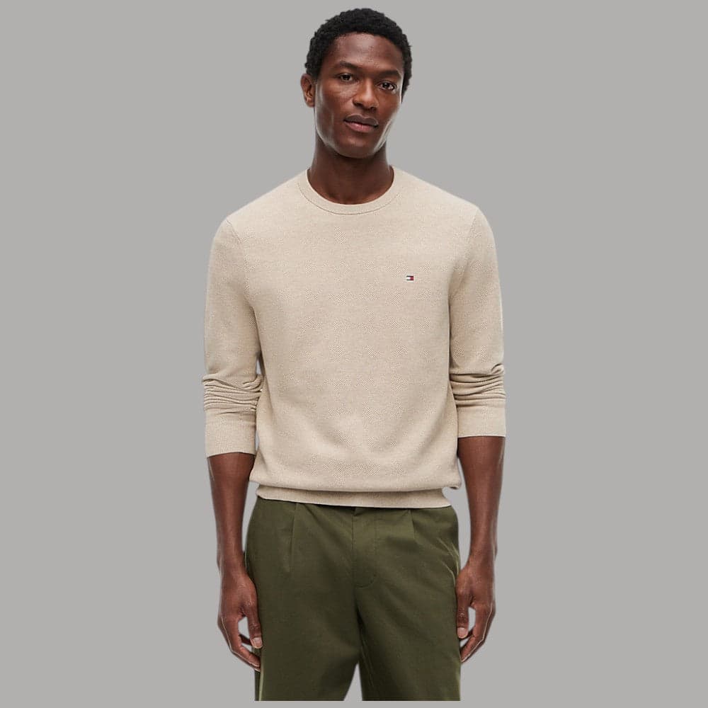 Pullover Tommy Hilfiger MW0MW36347 in cotone pettinato girocollo