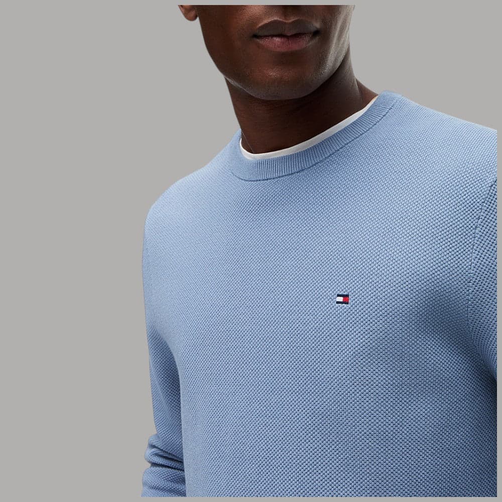 Pullover Tommy Hilfiger MW0MW36347 in cotone pettinato girocollo - 7