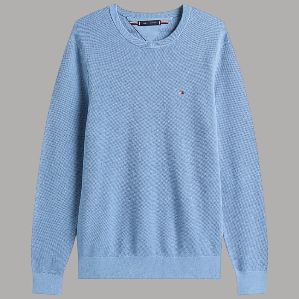 Pullover Tommy Hilfiger MW0MW36347 in cotone pettinato girocollo - 10