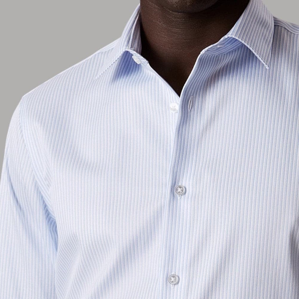 Camicia Calvin Klein LV019EU143 slim fit a righe con logo ricamato - 2