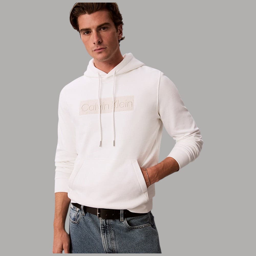 Felpa con cappuccio Calvin Klein LV04LH227 con logo frontale e tasca marsupio