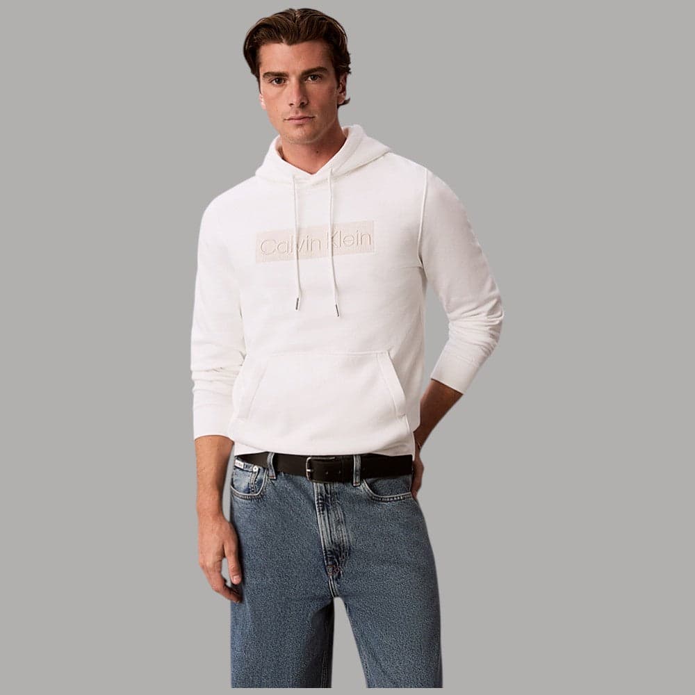 Felpa con cappuccio Calvin Klein LV04LH227 con logo frontale e tasca marsupio - 3
