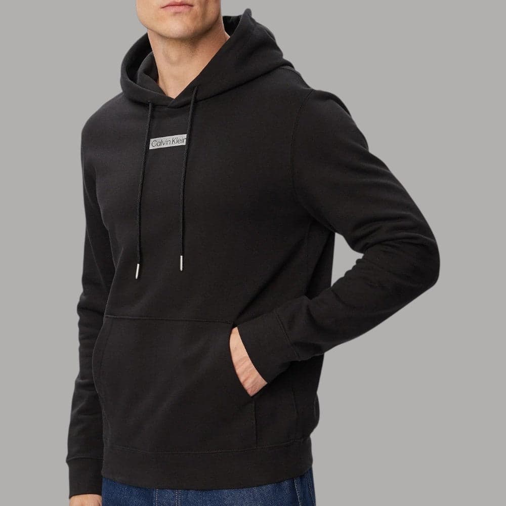 Felpa cappuccio Calvin Klein LV04RG276G con logo centrale - 5