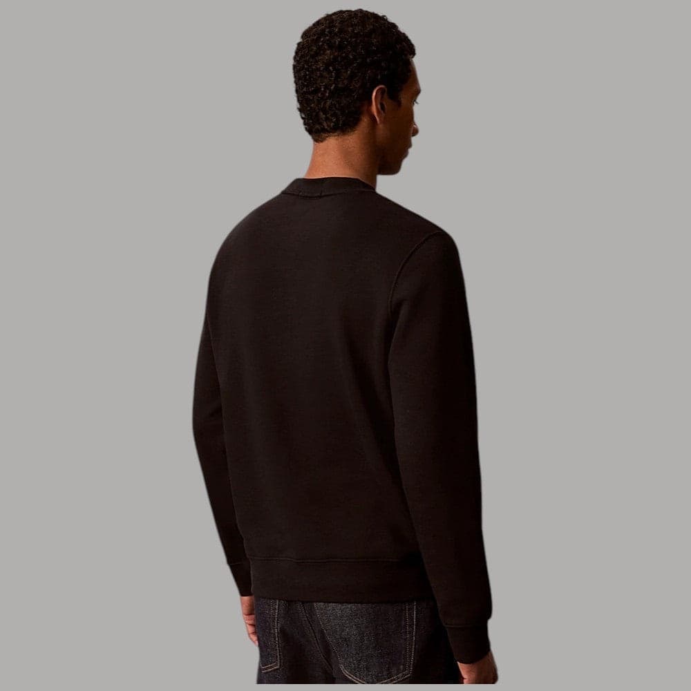 Felpa uomo Calvin Klein LV04LH230G con patch logata e girocollo - 5