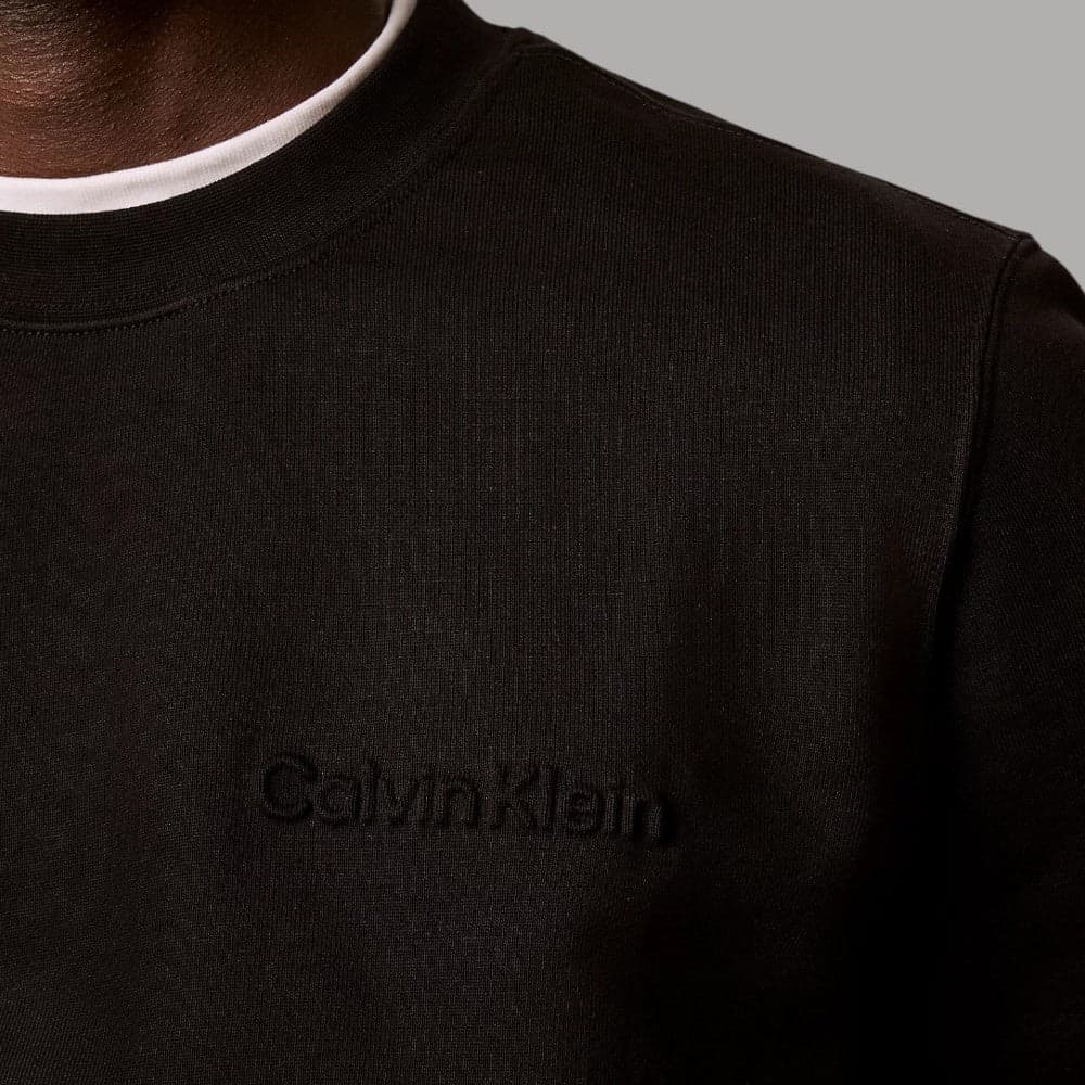 Felpa Calvin Klein LV04LH226G con logo goffrato sul petto - 4