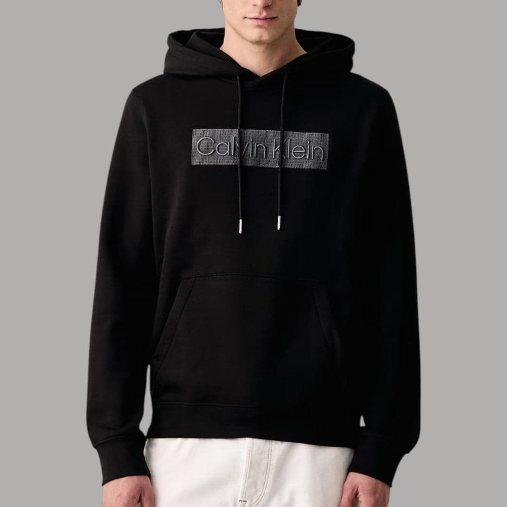Felpa Calvin Klein con cappuccio e stampa logo frontale