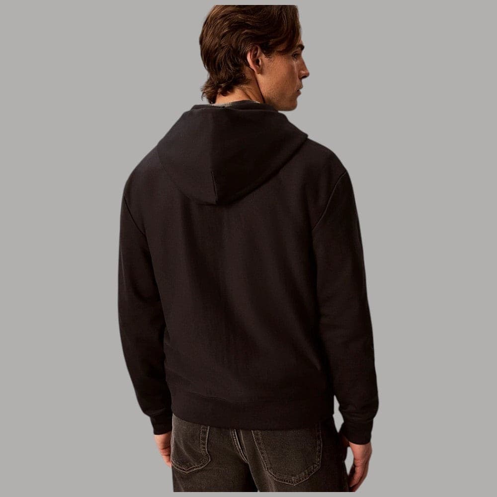 Felpa con zip Calvin Klein LV04LH218G con micro logo e cappuccio - 4