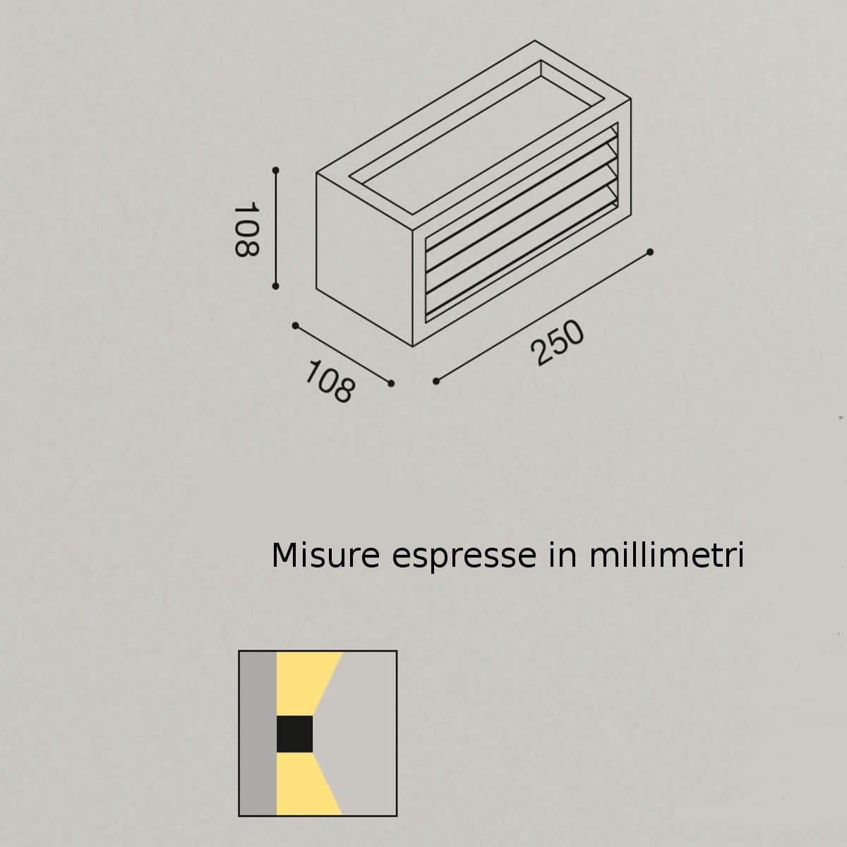 Applique moderno Gea Led GARO GES313 E27 LED IP54 alluminio - 3