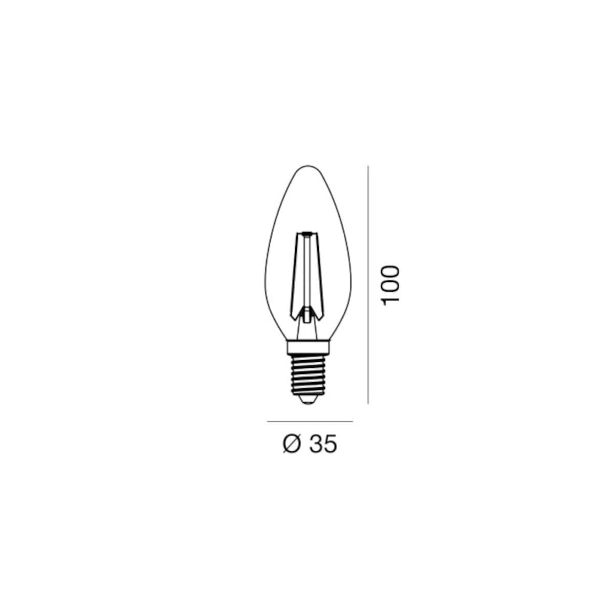 Lampadina LED Gea Led GLA1001H GLA1001C E14 metallo vetro - 2
