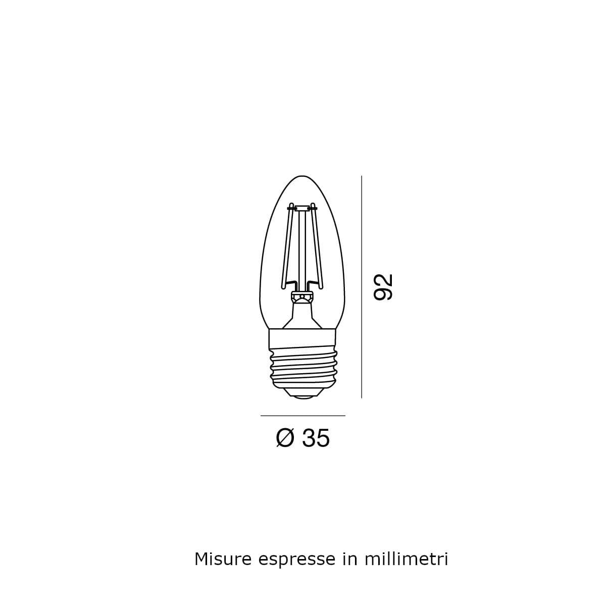 Lampadina LED Gea Led GLA1503H GLA1503C GLA1503N E27 metallo vetro - 2