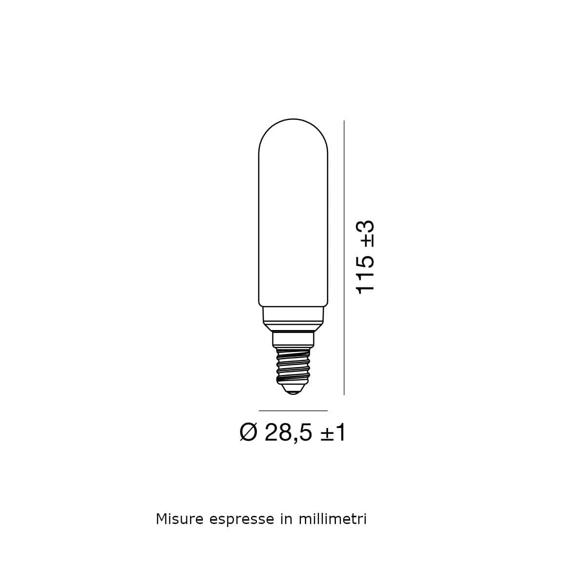 Lampadina tubolare Gea Led GLA3300CD E14 7.5W LED 360° vetro metallo - 2