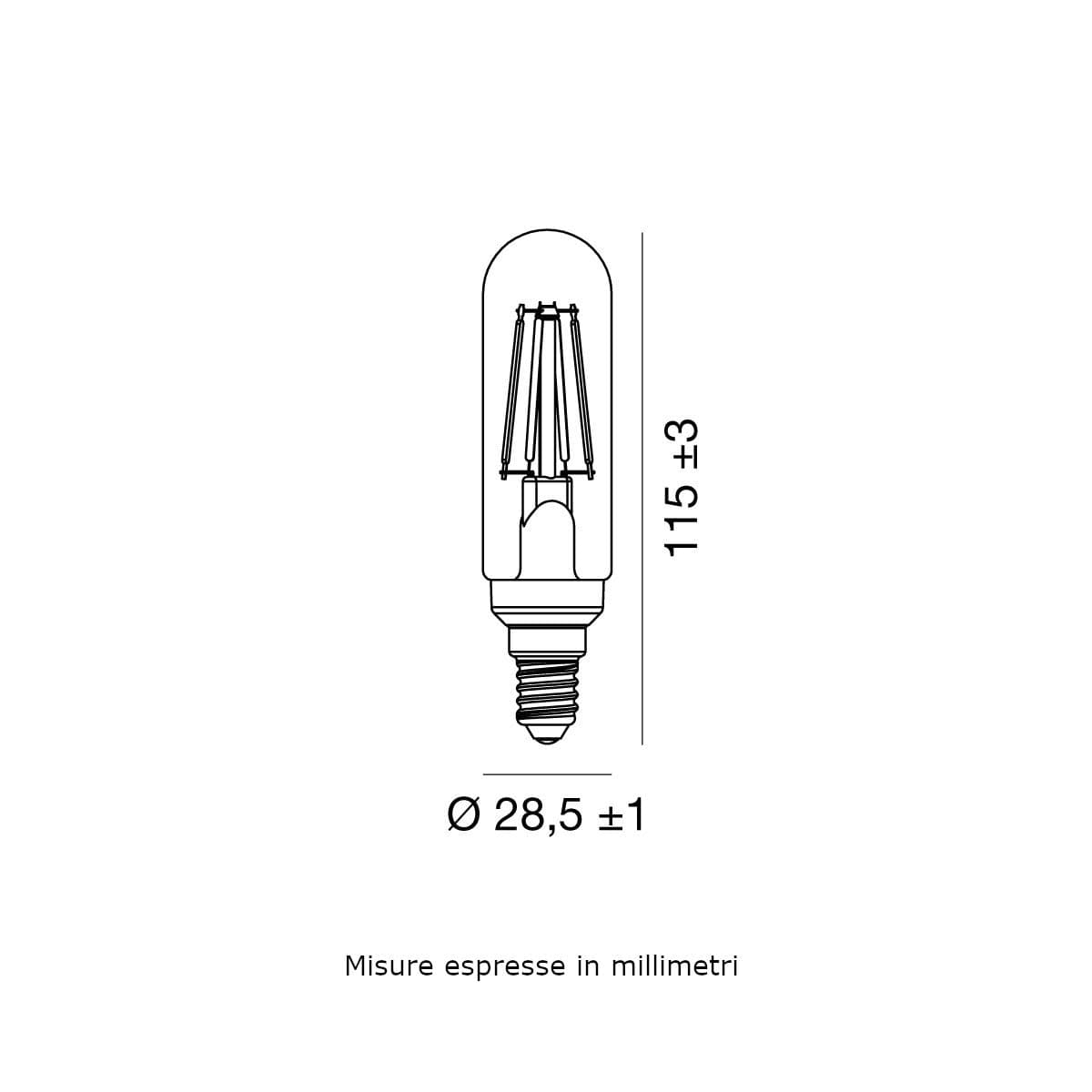 Lampadina tubolare Gea Led GLA3010CD E14 7.5W LED 360° vetro metallo - 2