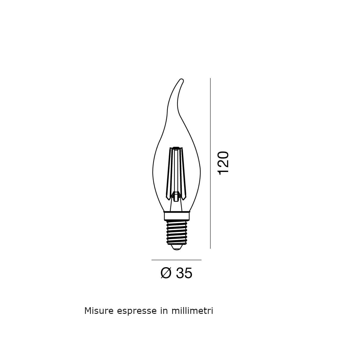 Lampadina LED Gea Led GLA1003H GLA1003C GLA1003N E14 metallo vetro - 2