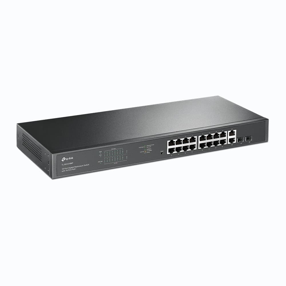 TP-Link Switch Rackmount 18 Porte Gigabit LAN, di cui 16 PoE - 2