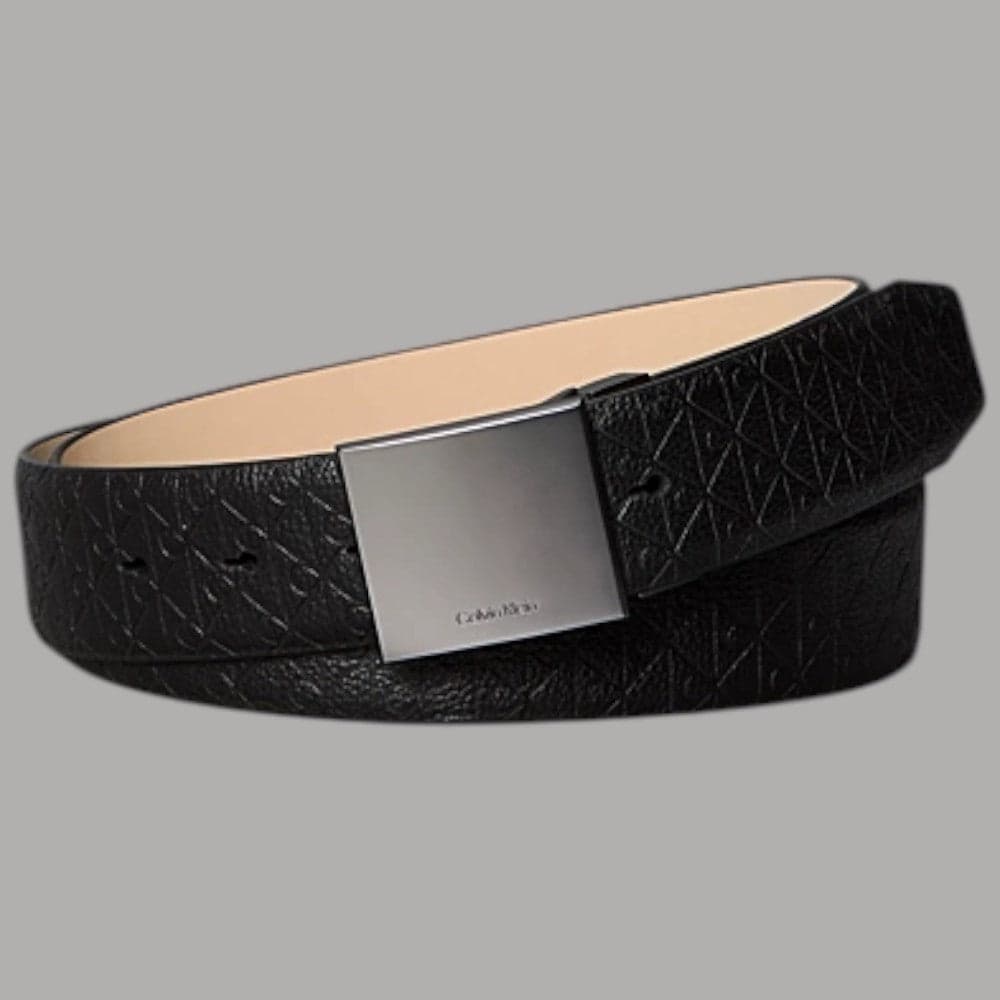 Cintura Calvin Klein con fibbia a placca e logo Emblem - 4