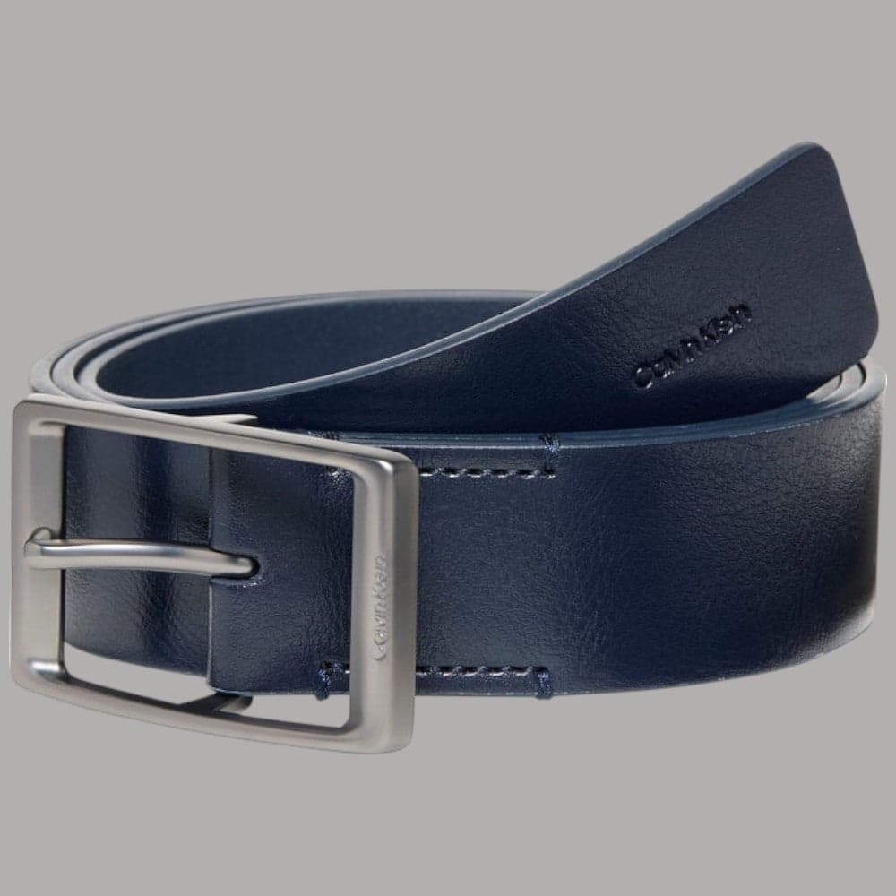 Cintura uomo Calvin Klein effetto Tumbled con fibbia ad ardiglione