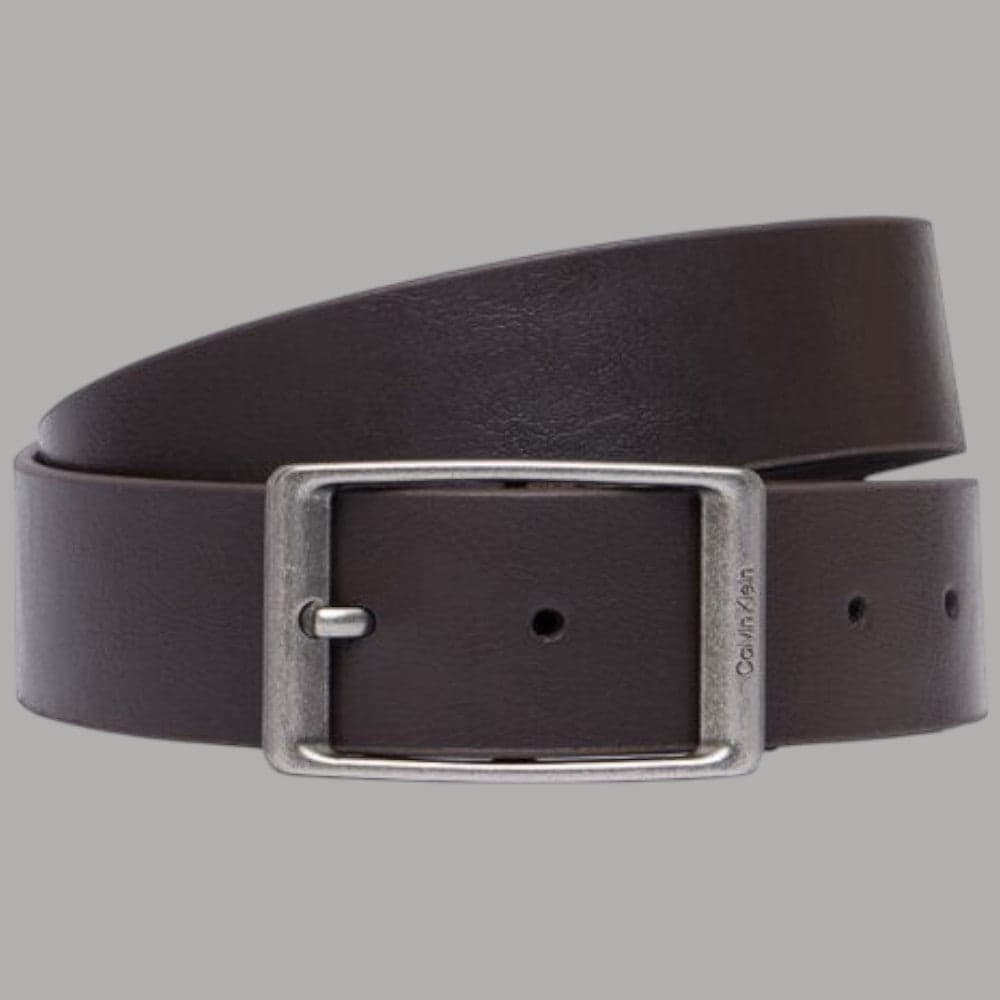 Cintura uomo Calvin Klein effetto Tumbled con fibbia ad ardiglione - 6
