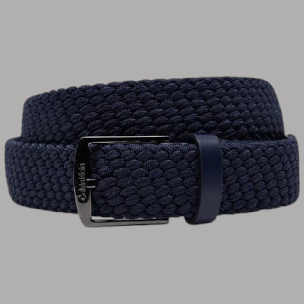 Cintura uomo Calvin Klein intrecciata elasticizzata con fibbia logo - 4