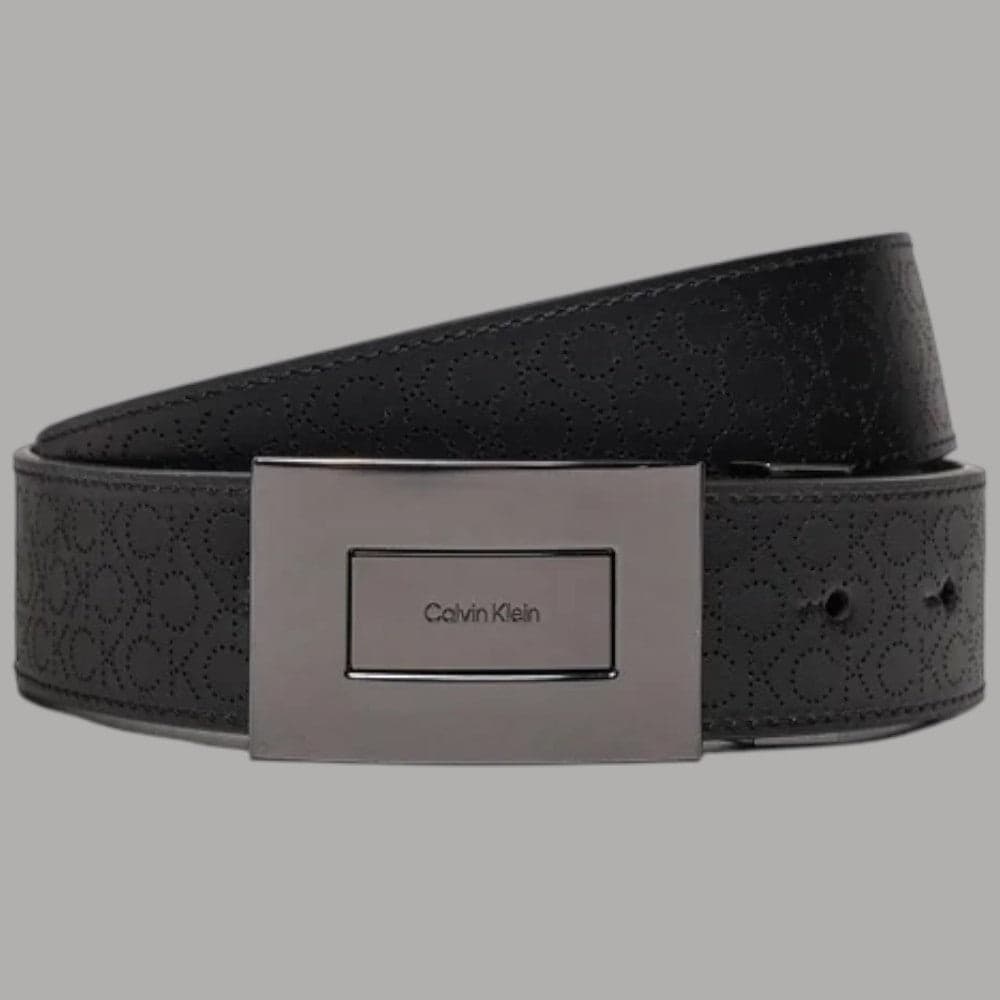 Cintura uomo Calvin Klein reversibile in vera pelle con logo - 4