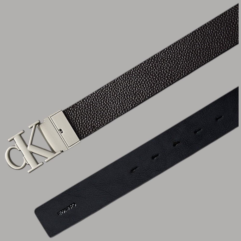 Cintura Calvin Klein double-face con fibbia monogramma CK - 2