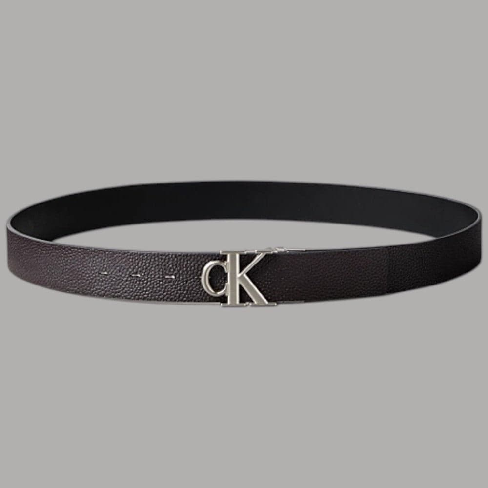 Cintura Calvin Klein double-face con fibbia monogramma CK - 3