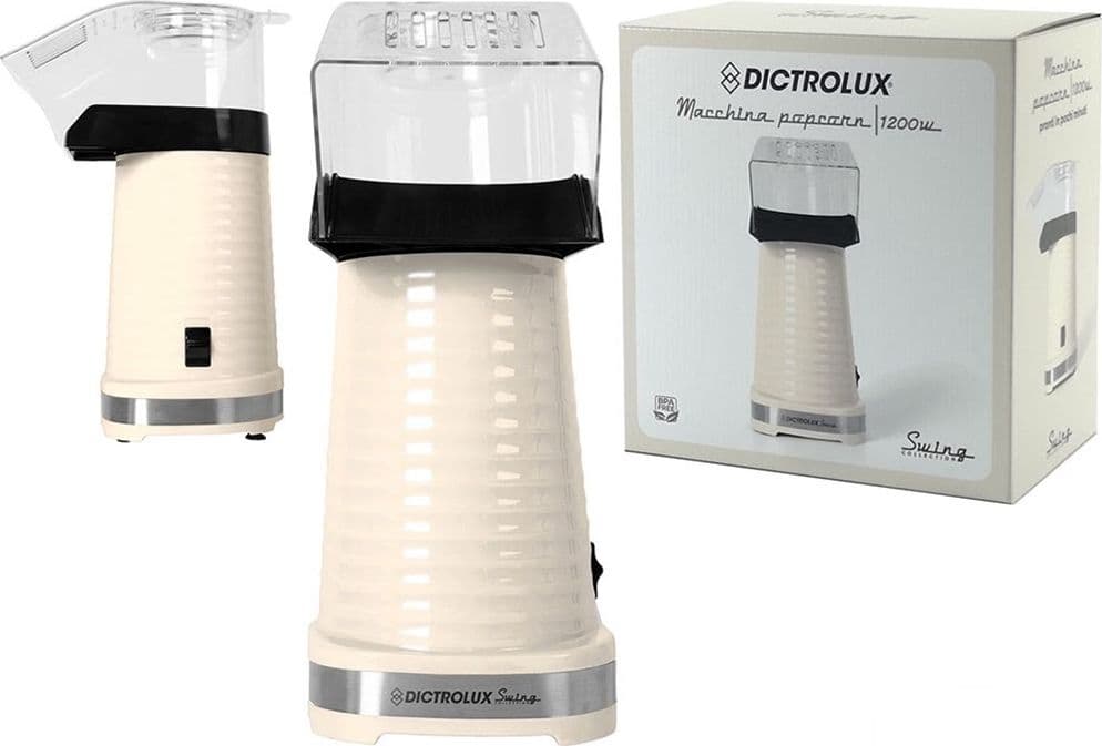 MACCHINA PER POP CORN ELETTRICA 1200W AD ARIA CALDA CON BECCUCCIO EROGATORE TRASPARENTE - 2