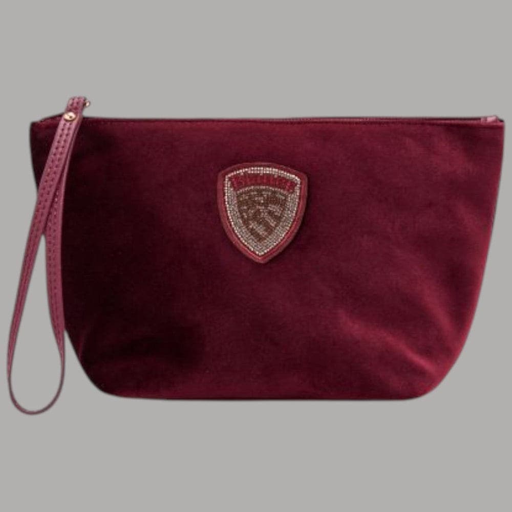 Beauty case Blauer F6DEBBY01 morbido in velluto bordeaux - 4