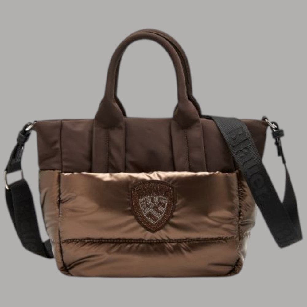 Borsa shopping Blauer Quart XS con scudetto strass e tracolla removibile - 2