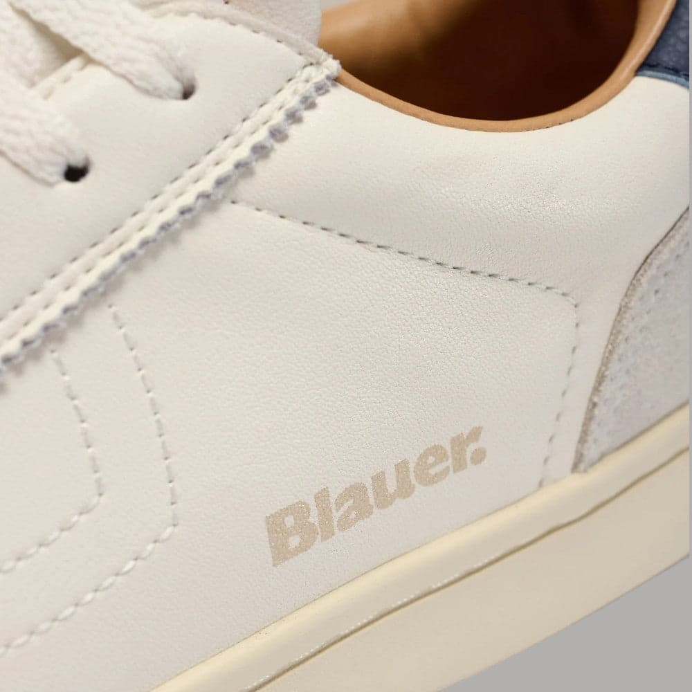 Sneakers Blauer Lowell design minimalista in pelle e camoscio - 4