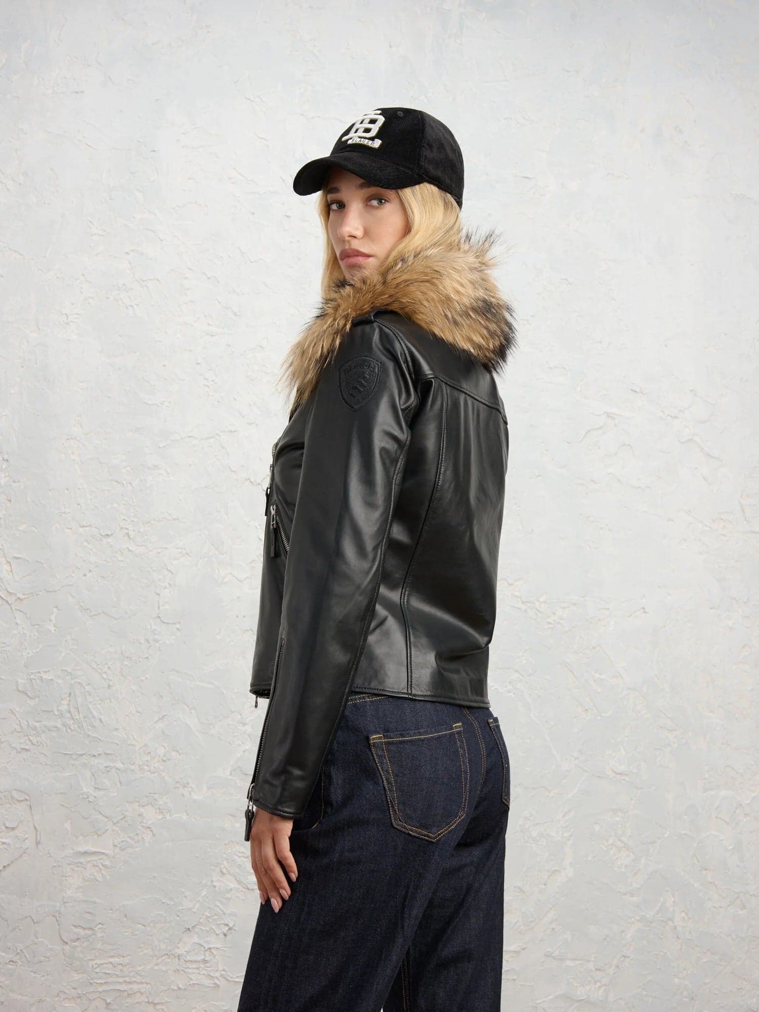 Blauer giacca in pelle Donna modello Cherry 26WBLDL01480-007355 999 - 3