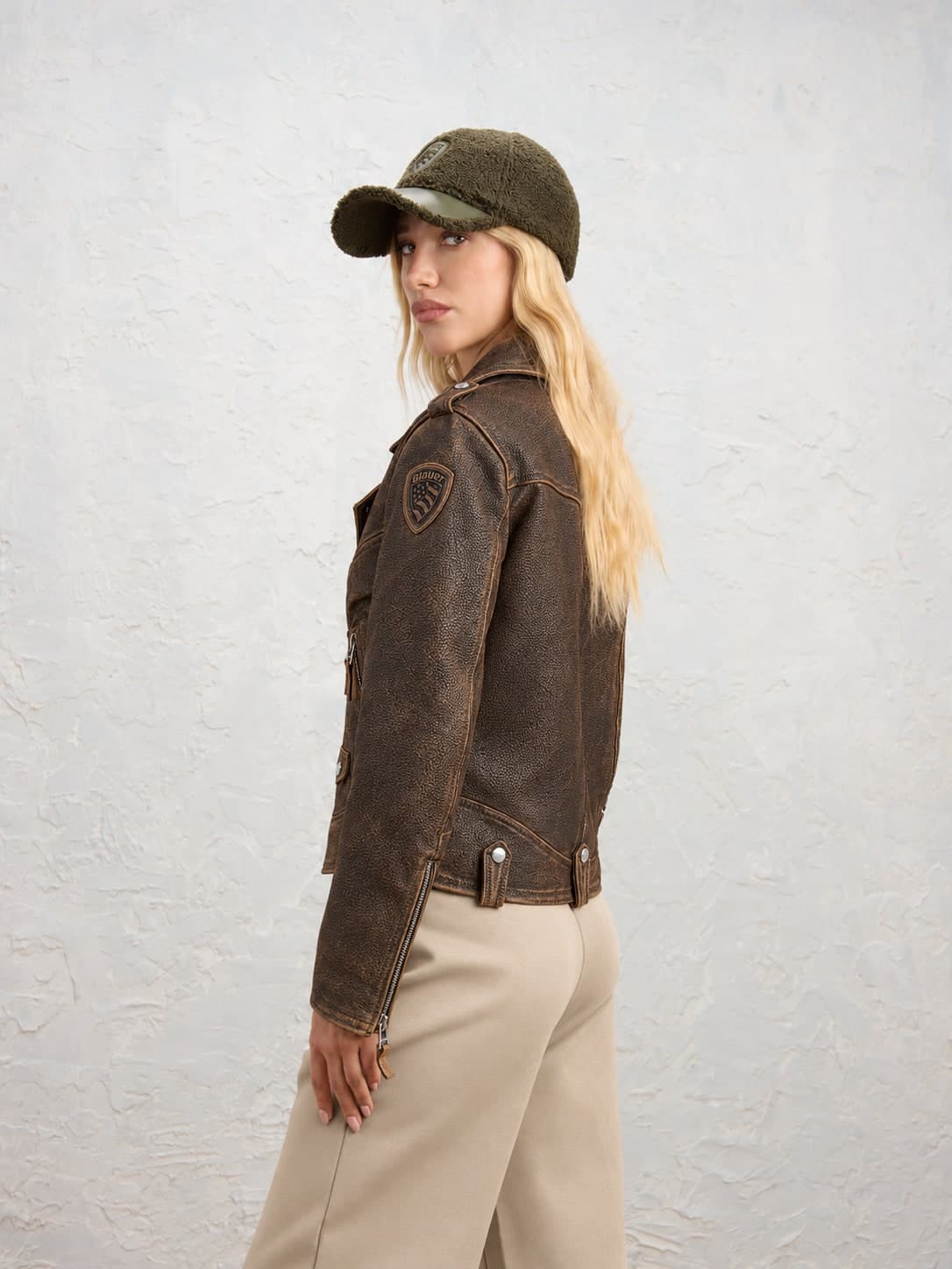 Blauer giacca in pelle Donna modello Lansville 26WBLDL01483-007734 30D - 2