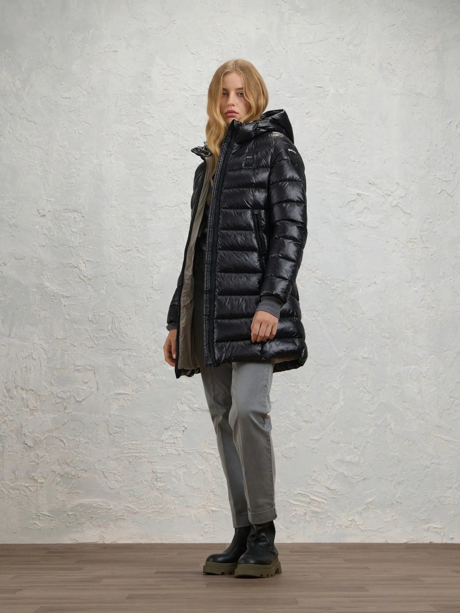 Blauer giubbotto lungo Donna modello Adelaide 26WBLDK02073-006648 999EI - 2