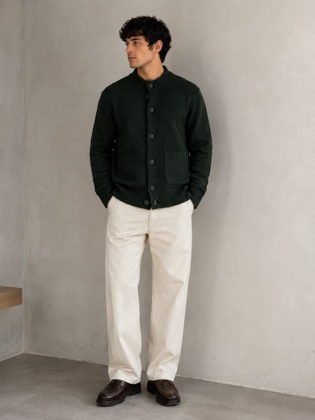 Overshirt cardato con bottoni - 3
