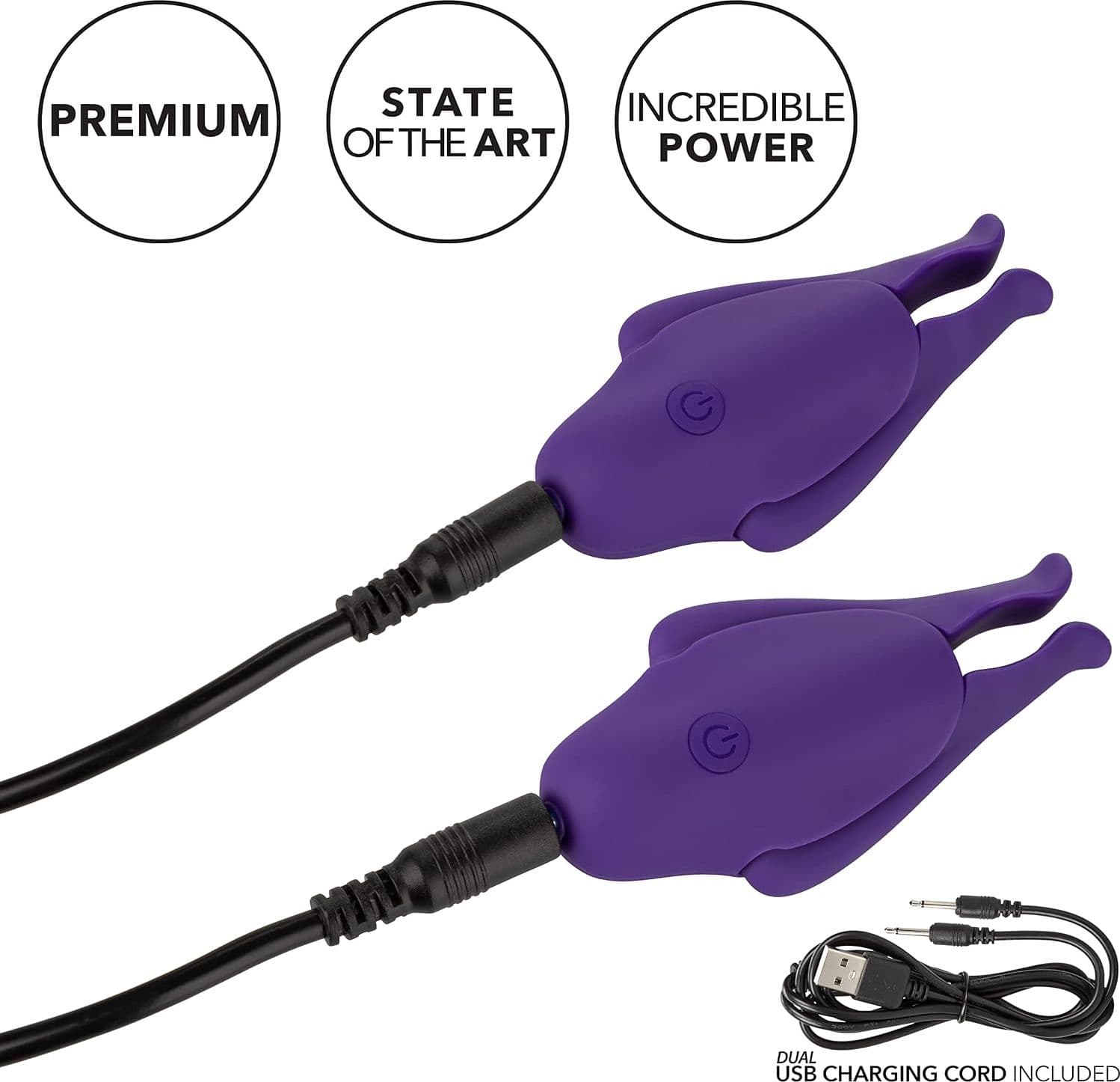 Pinzette Capezzoli 12 x vibranti ricaricabili USB wterproof BDSM Fetish bondage - 5