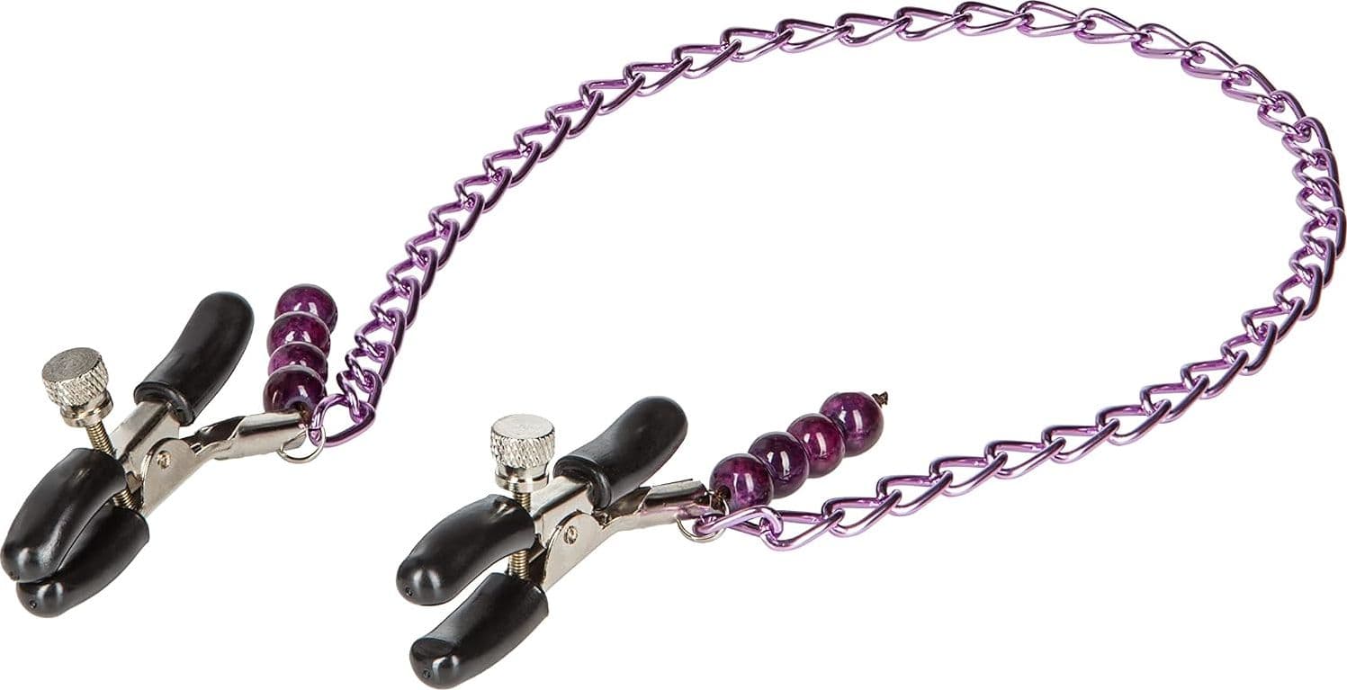 Pinze Capezzoli Regolabili  con anello ombelico Catena per BDSM Fetish bondage - 3