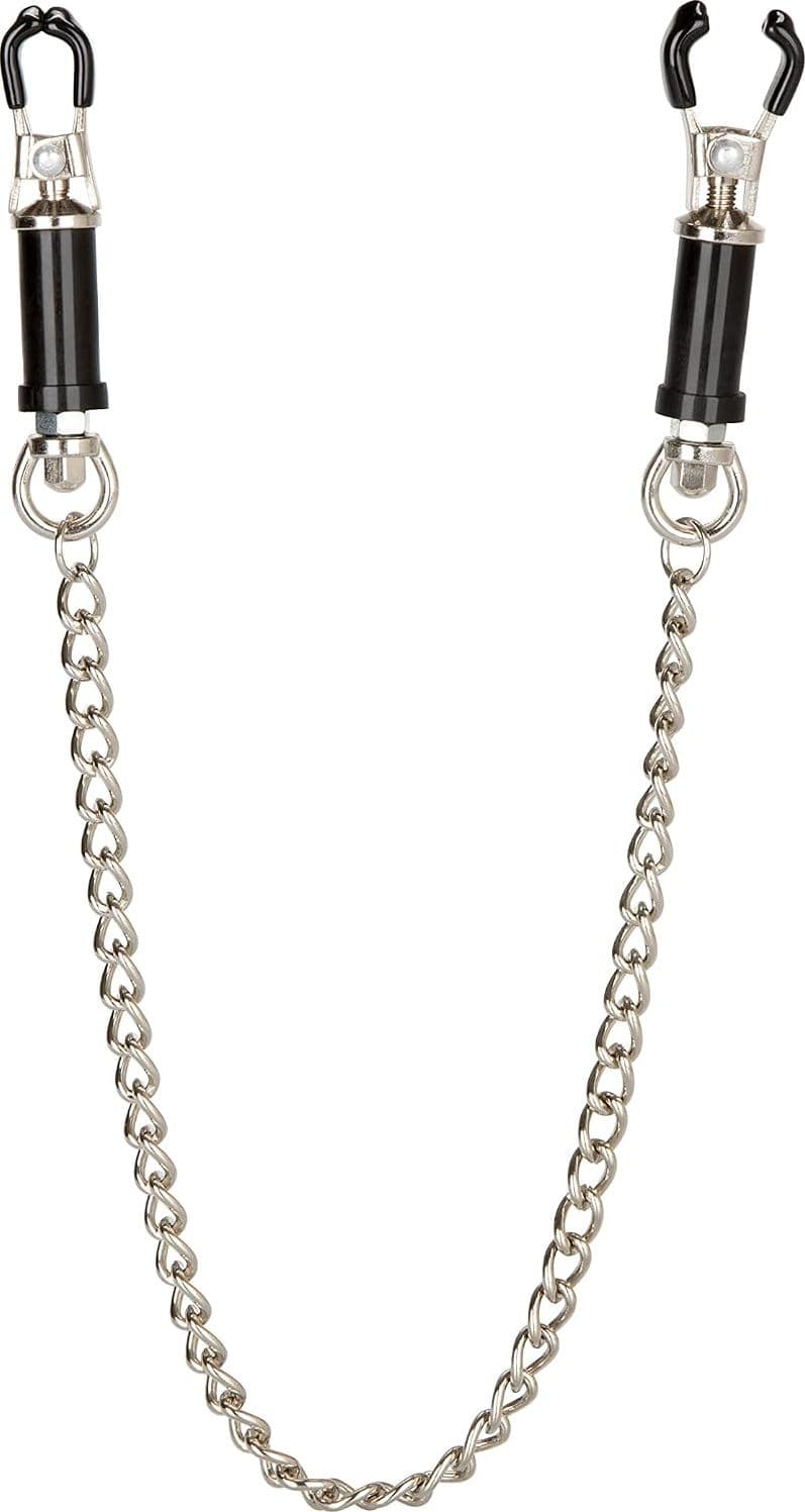 CalExotics Superior Pinze Capezzoli Regolabili Imbottite Catena BDSM Fetish - 2