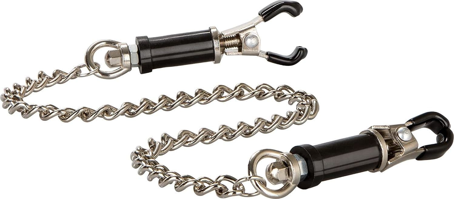 CalExotics Superior Pinze Capezzoli Regolabili Imbottite Catena BDSM Fetish - 3