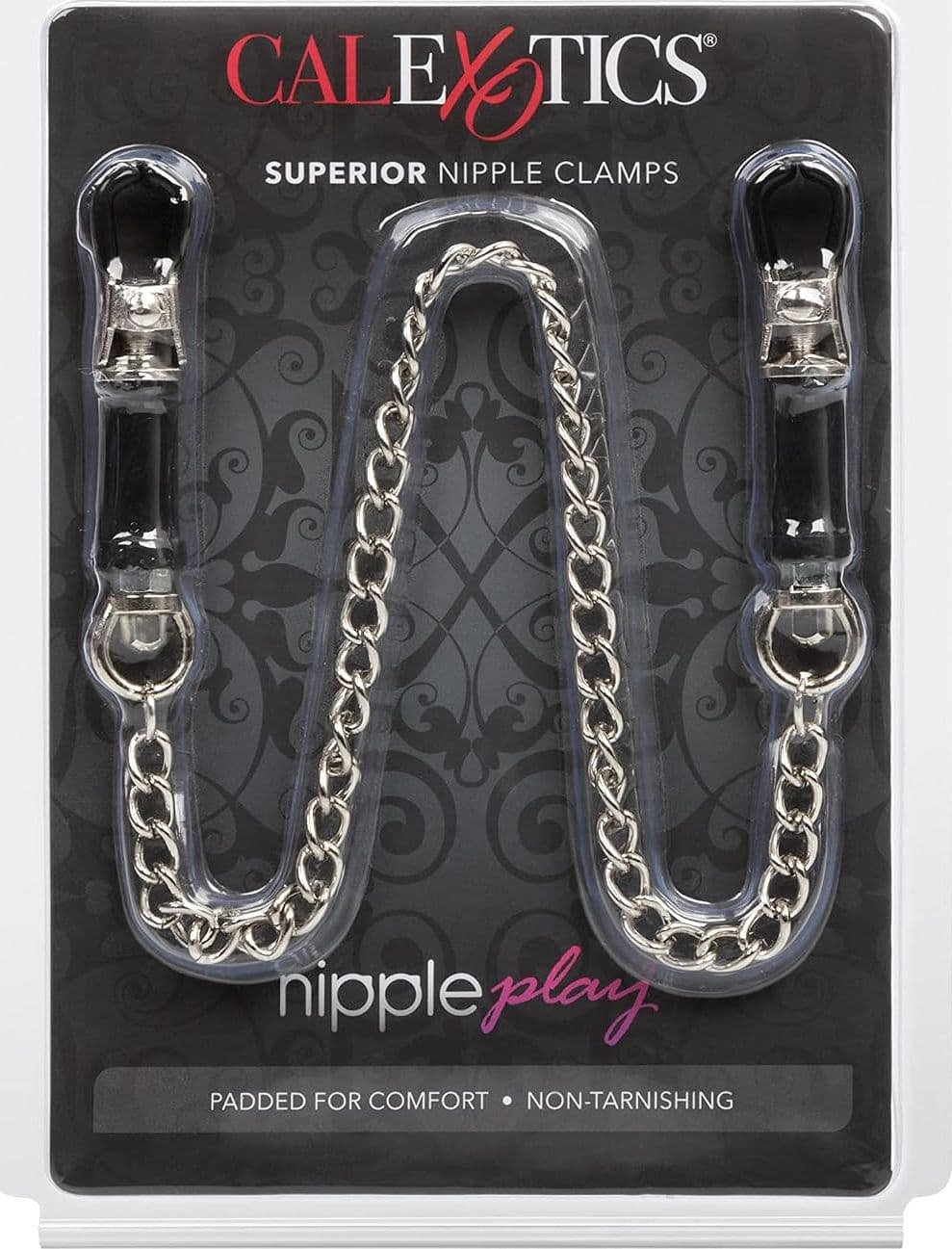 CalExotics Superior Pinze Capezzoli Regolabili Imbottite Catena BDSM Fetish - 4