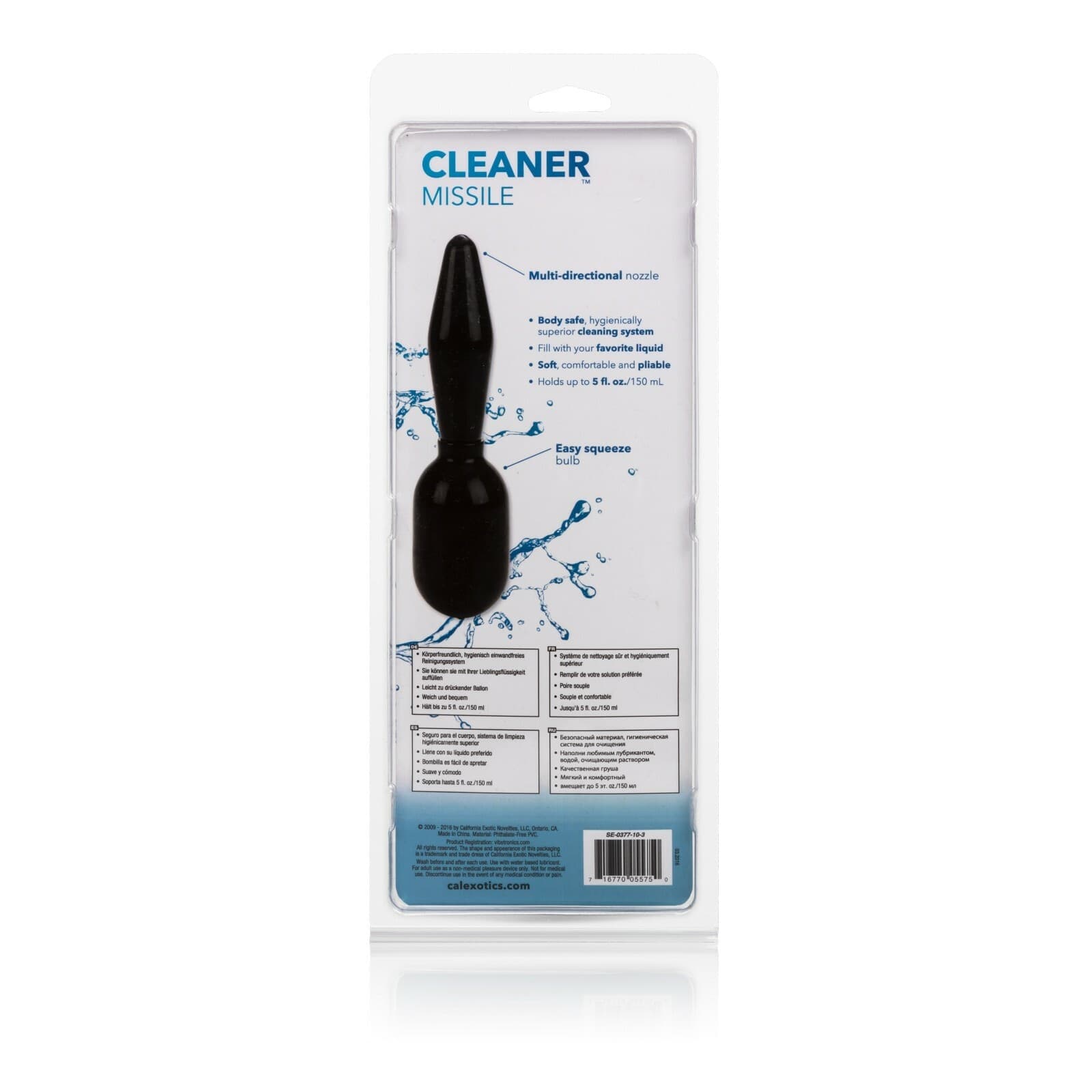 Doccia Anale Clistere 150ml Pulizia Intima Enema CalExotics Cleaner Missile - 3