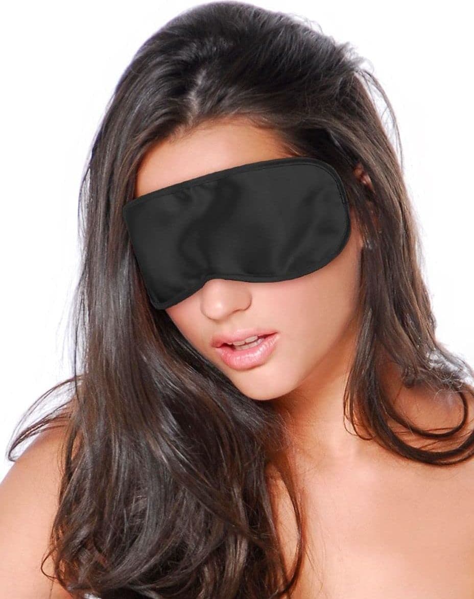 Pipedream Fetish Fantasy Satin Love Mask Maschera Occhi Nera BDSM Per Coppia - 3