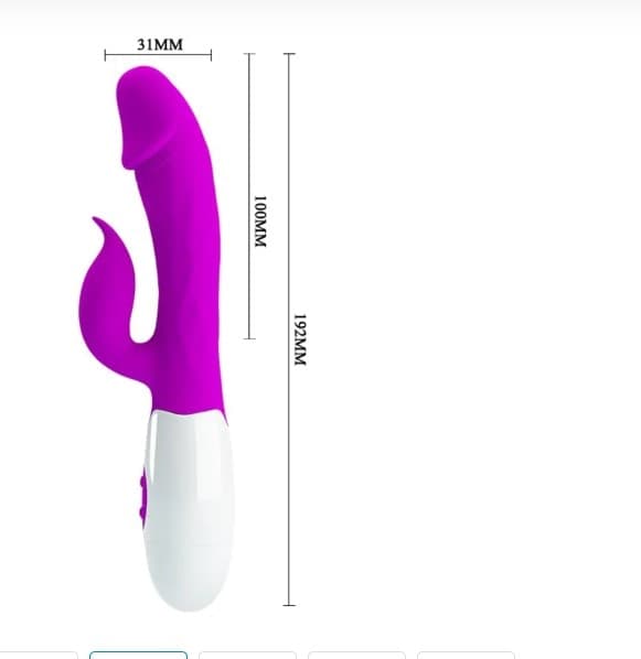 Pretty Love Peter Rabbit Vibratore 19/10 cm  Doppio Motore 30 Funzioni Silicone Viola - 4