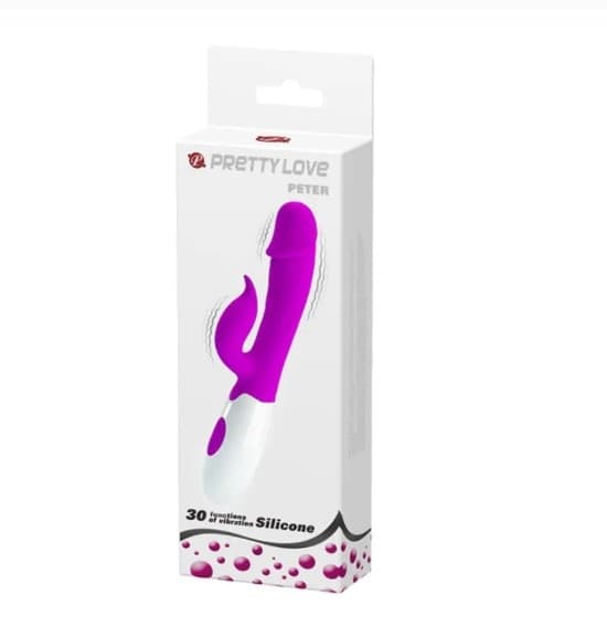 Pretty Love Peter Rabbit Vibratore 19/10 cm  Doppio Motore 30 Funzioni Silicone Viola - 6