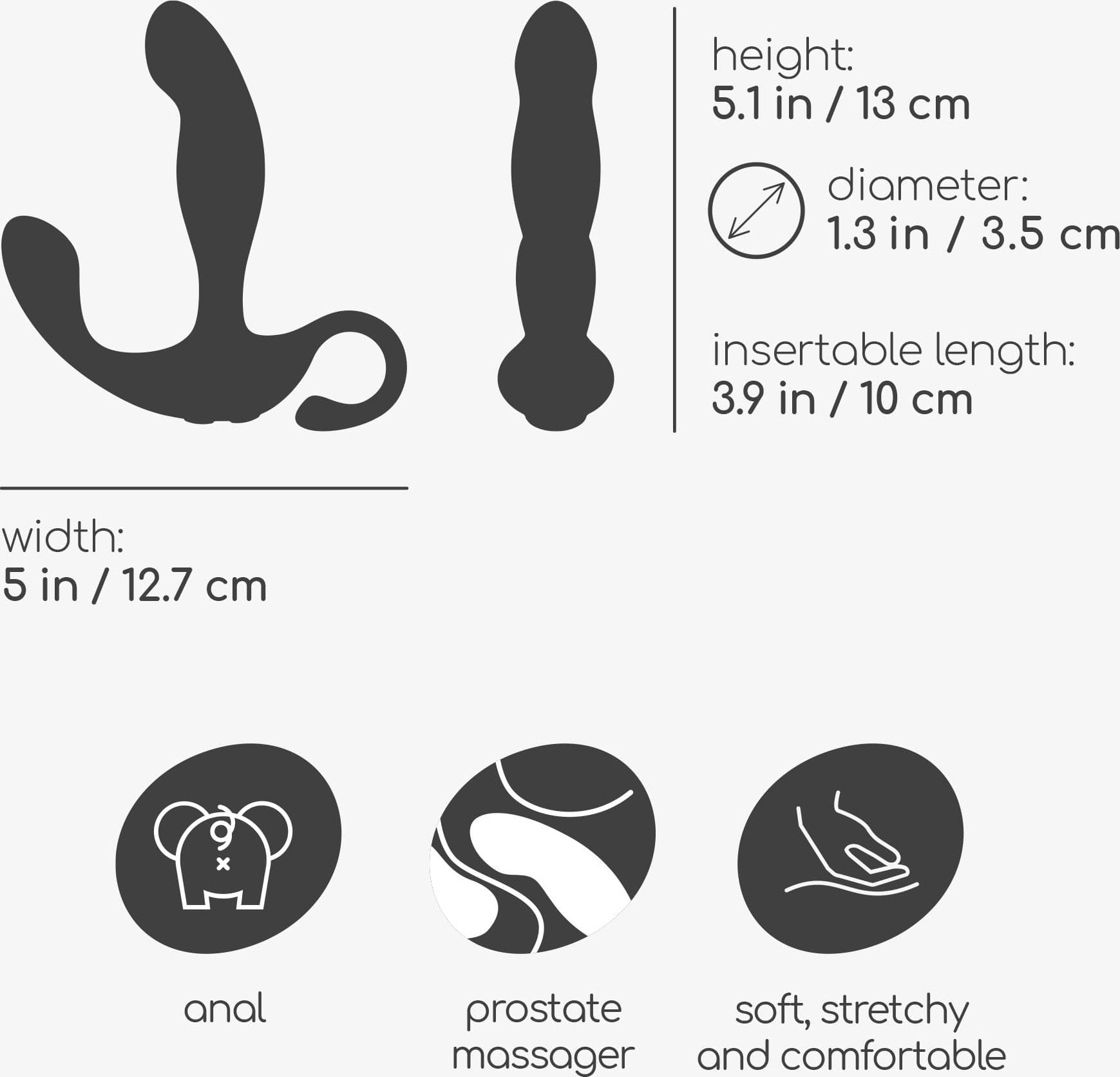 LOKI Plug anale vibrante uomo Telecomando stimolatore prostatico nero vibrazioni - 3