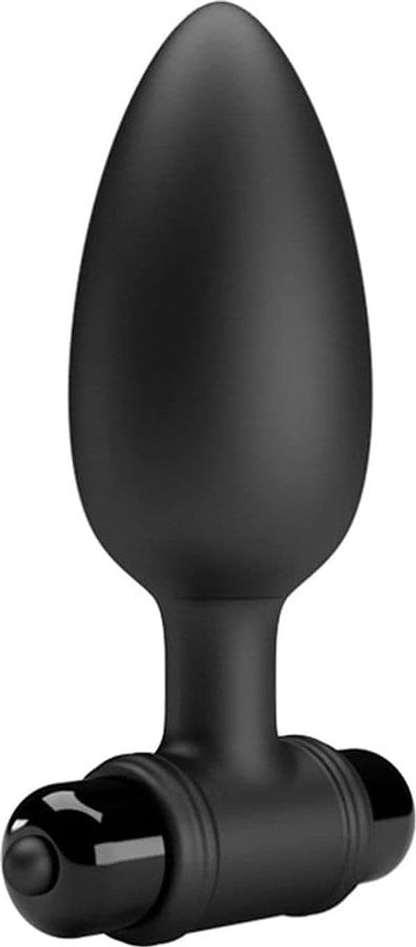 Plug Anale Vibrante Sex Toy 10 Vibrazioni Silicone Nero Pretty Love II Unisex - 6